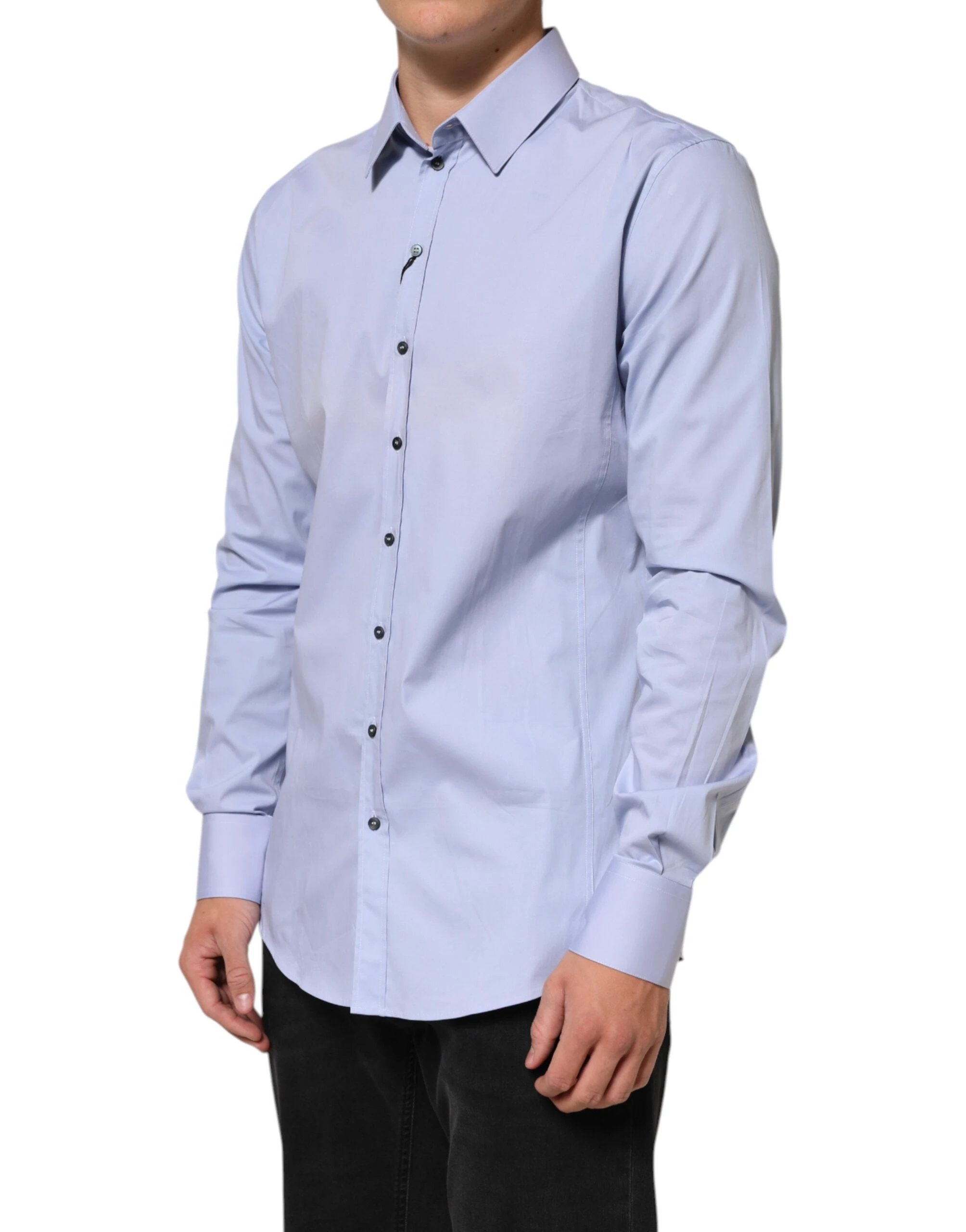 Dolce & Gabbana Blue SICILIA Cotton Men Dress Formal Shirt by Dolce & Gabbana