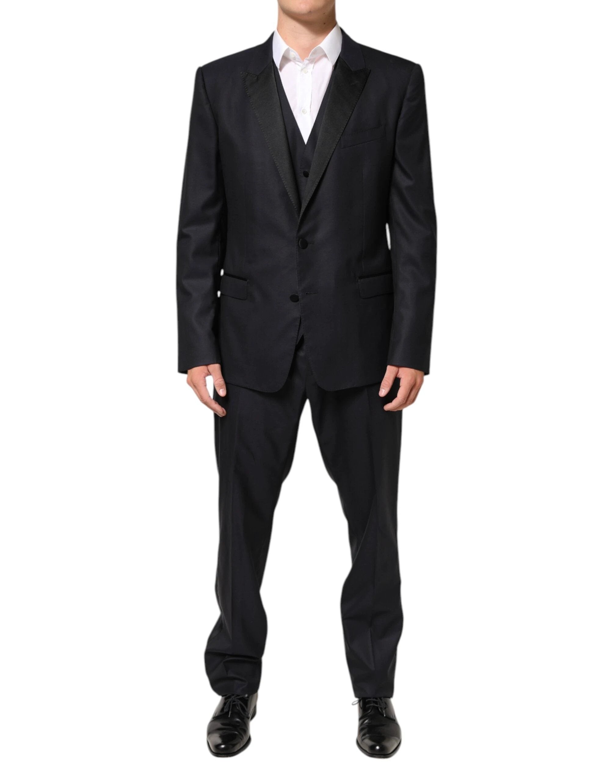 Dolce & Gabbana Black MARTINI 2 Buttons Suit 3 Piece Suit by Dolce & Gabbana