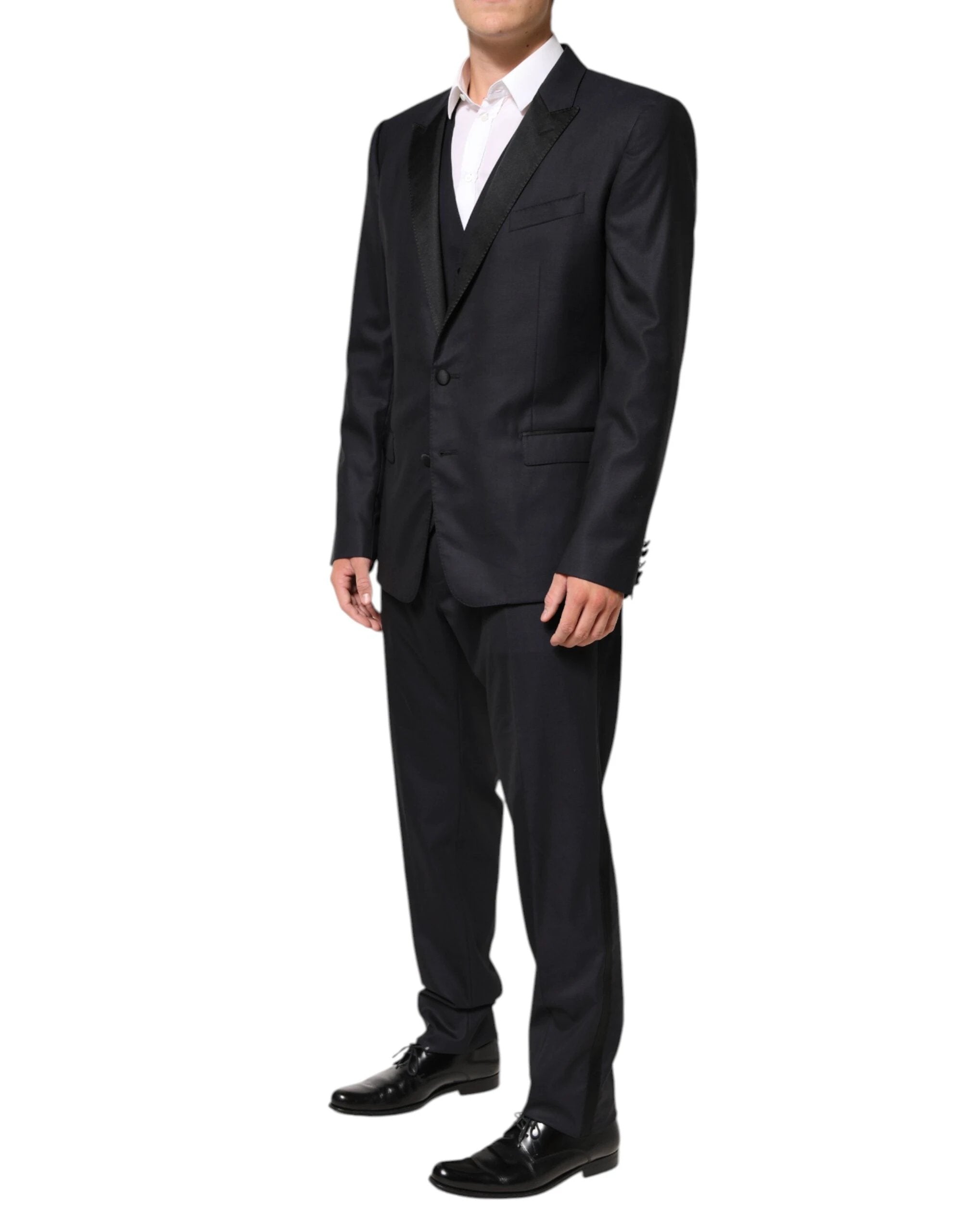 Dolce & Gabbana Black MARTINI 2 Buttons Suit 3 Piece Suit by Dolce & Gabbana