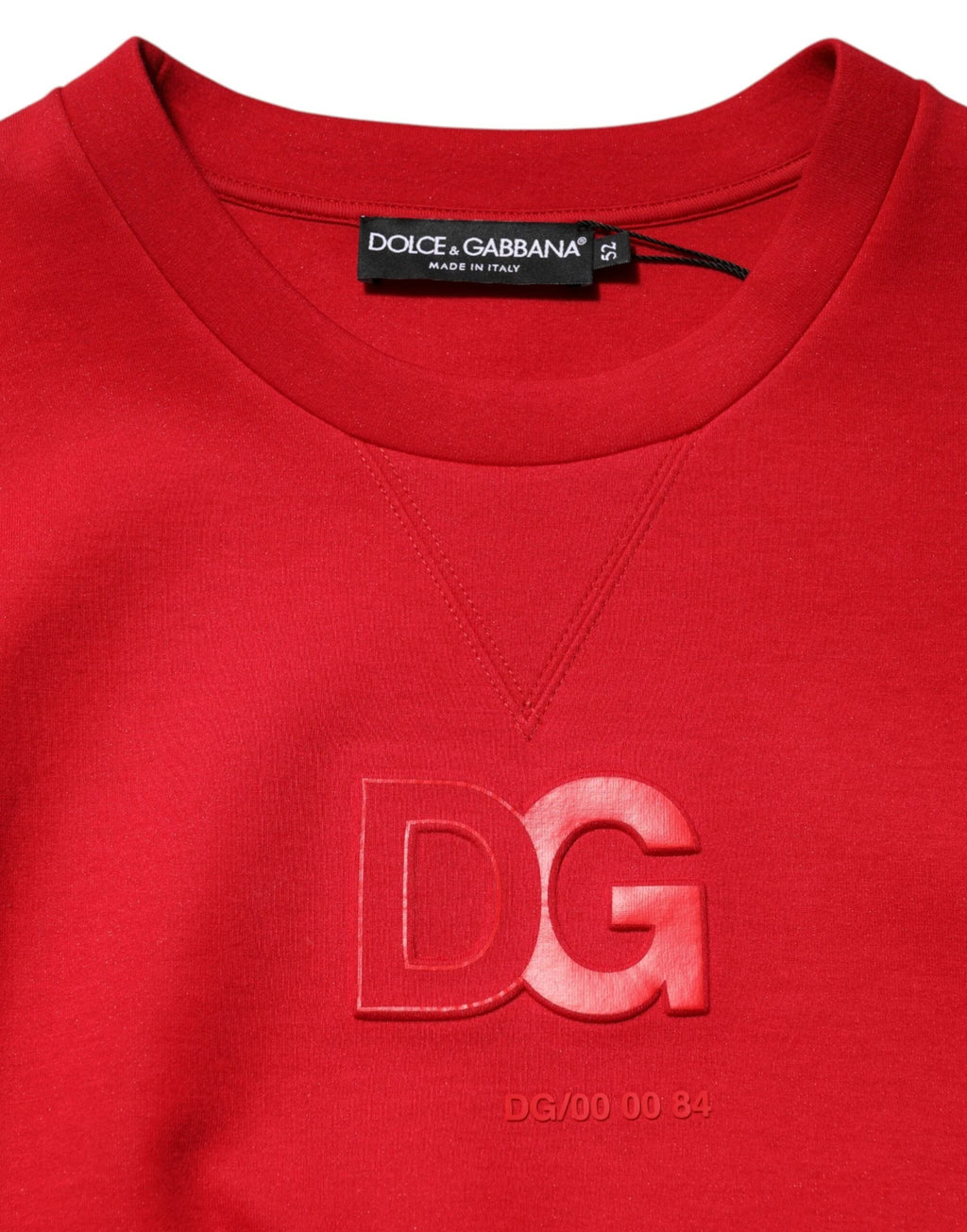 Dolce & Gabbana Red DG Logo Crew Neck Men Sweatshirt Sweater by Dolce & Gabbana