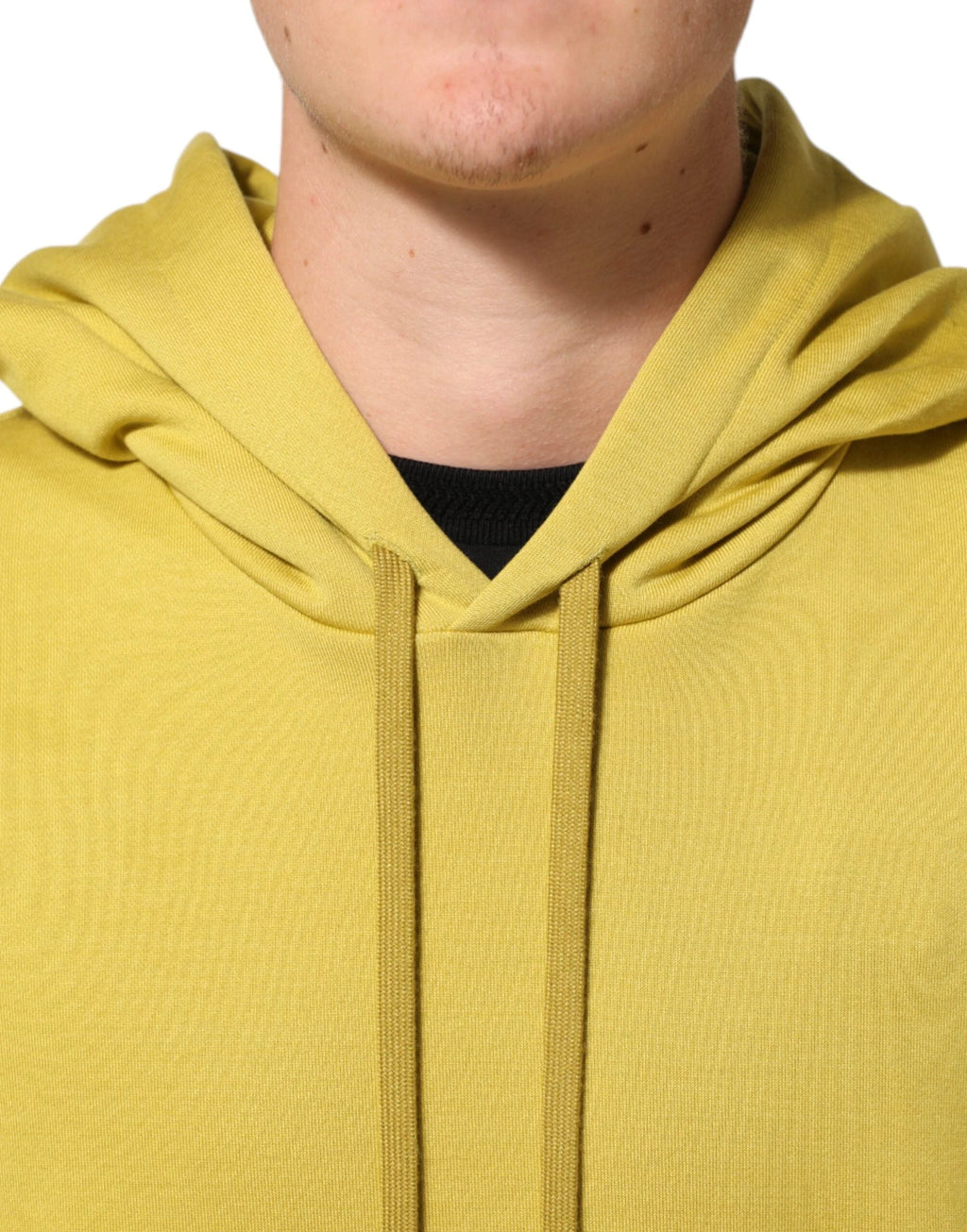 Dolce & Gabbana Yellow Logo Cotton Hooded Sweatshirt Sweater by Dolce & Gabbana