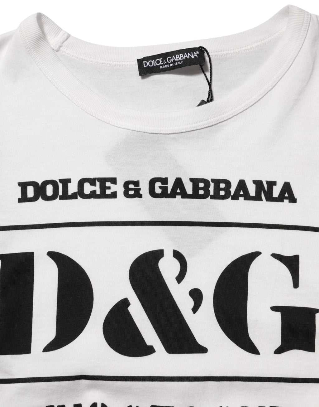 Dolce & Gabbana White Logo Camouflage Crew Neck Men T-shirt by Dolce & Gabbana