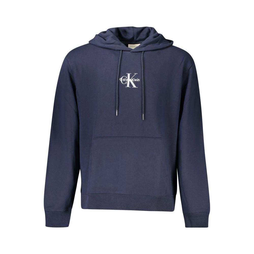 Calvin Klein Blu Cotton Men Sweatshirt Calvin Klein