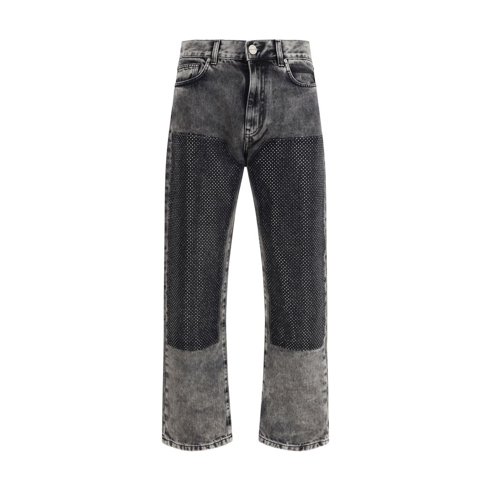 PINKO Jean en coton gris denim