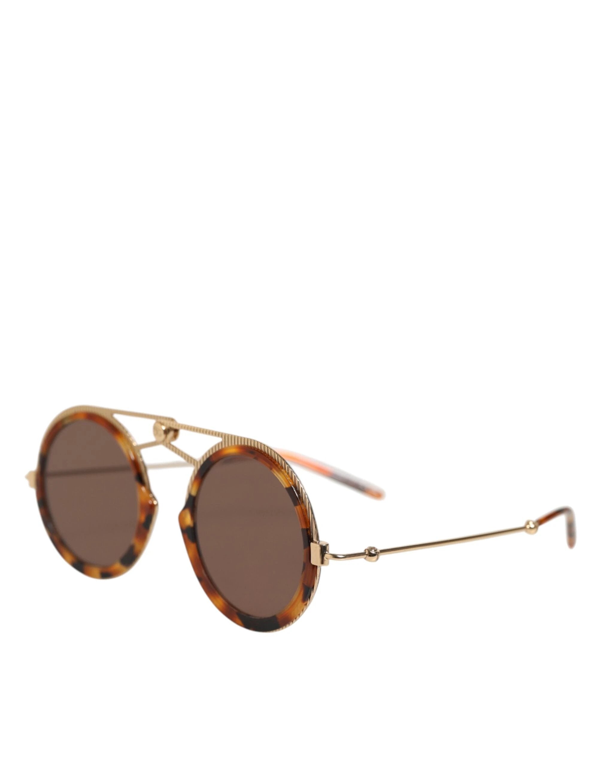 Dolce & Gabbana Gold Havana Frame DG Fatto A Mano Eyewea Sunglasses by Dolce & Gabbana
