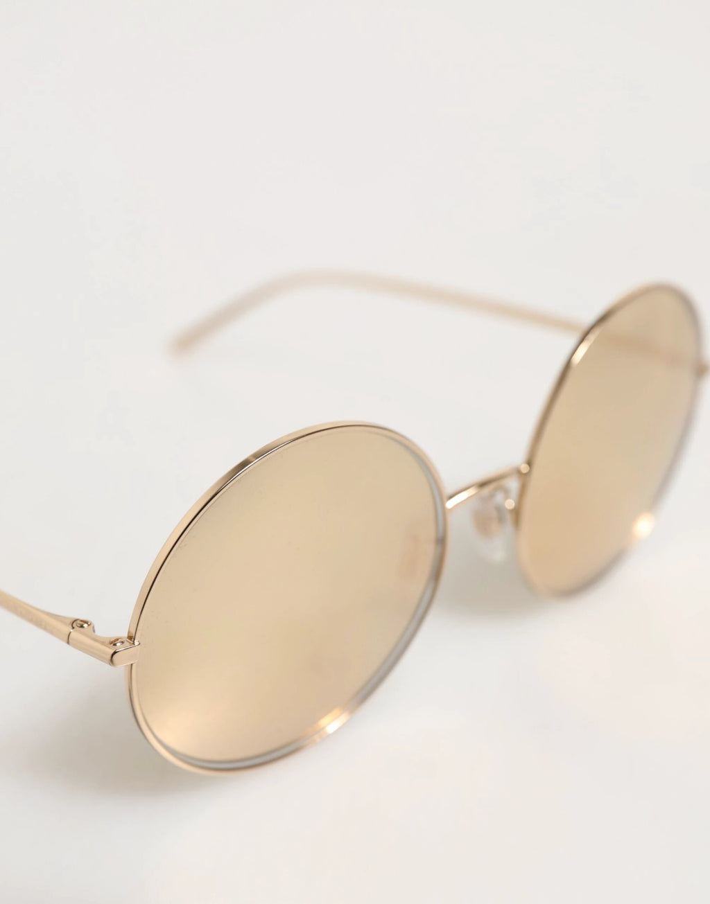 Dolce & Gabbana Gold Metal Round Shades Eyewear Sunglasses by Dolce & Gabbana