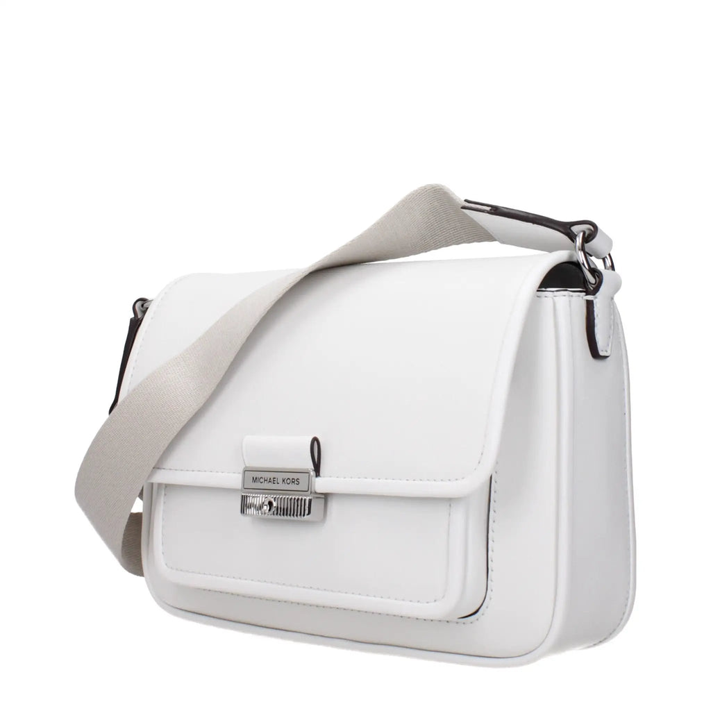 Sac bandoulière en cuir blanc Michael Kors