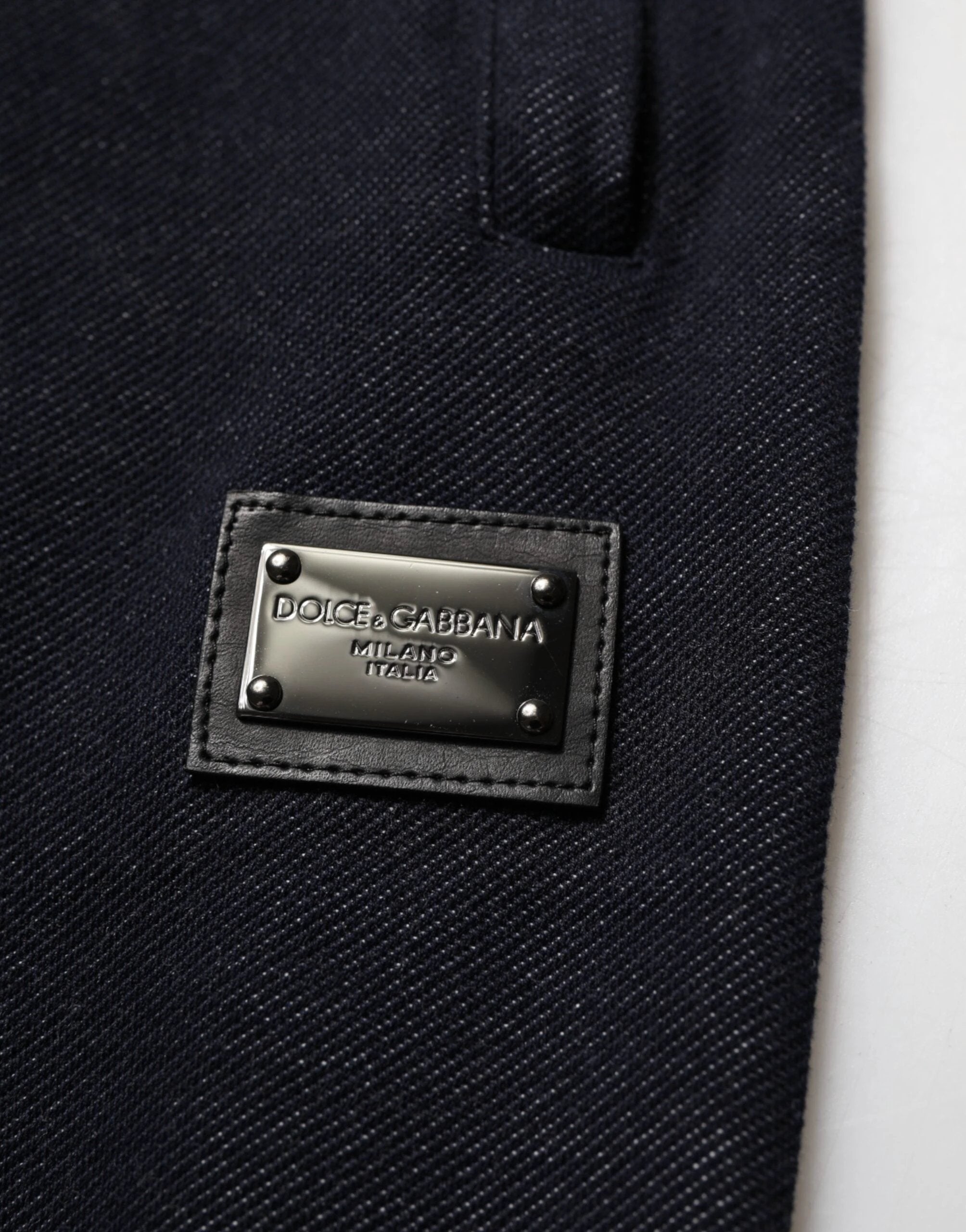 Dolce & Gabbana Black Cotton Blend Drawstring Jogger Jogger Pants by Dolce & Gabbana