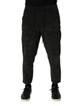 Dondup Black Mid Waist Cropped Corduroy Men Trouser Pants by Dondup