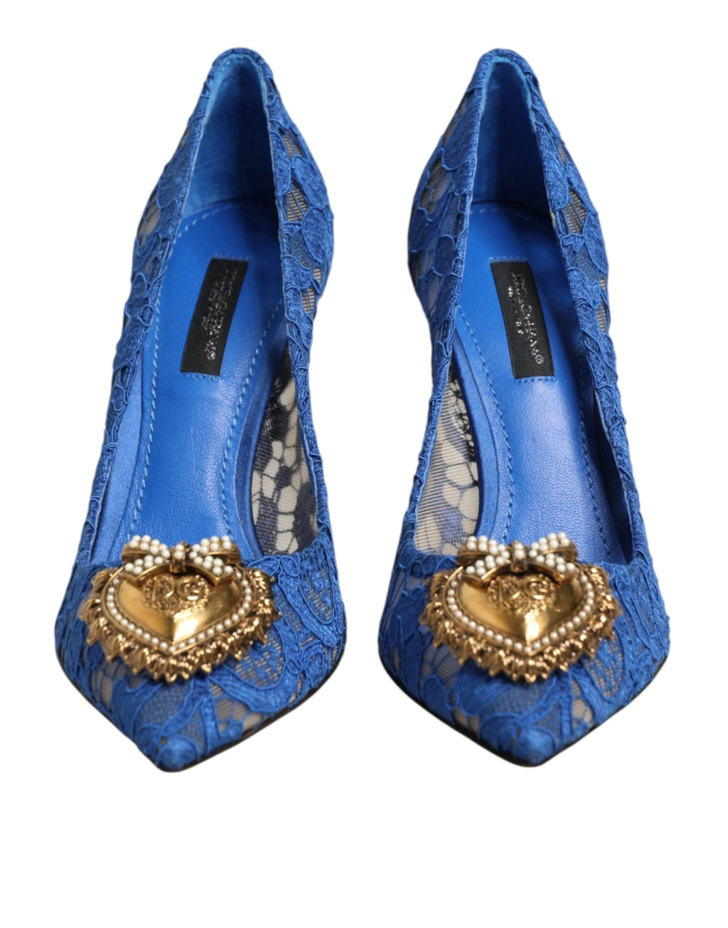 Dolce & Gabbana Blue Taormina Lace DEVOTION Pumps Shoes \ by Dolce & Gabbana