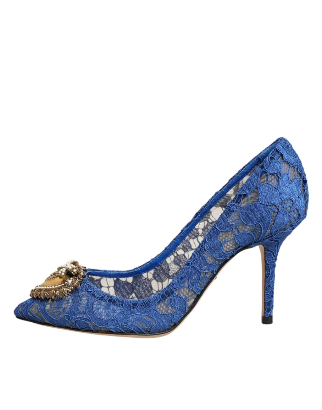 Dolce & Gabbana Blue Taormina Lace DEVOTION Pumps Shoes \ by Dolce & Gabbana