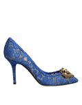 Dolce & Gabbana Blue Taormina Lace DEVOTION Pumps Shoes \ by Dolce & Gabbana