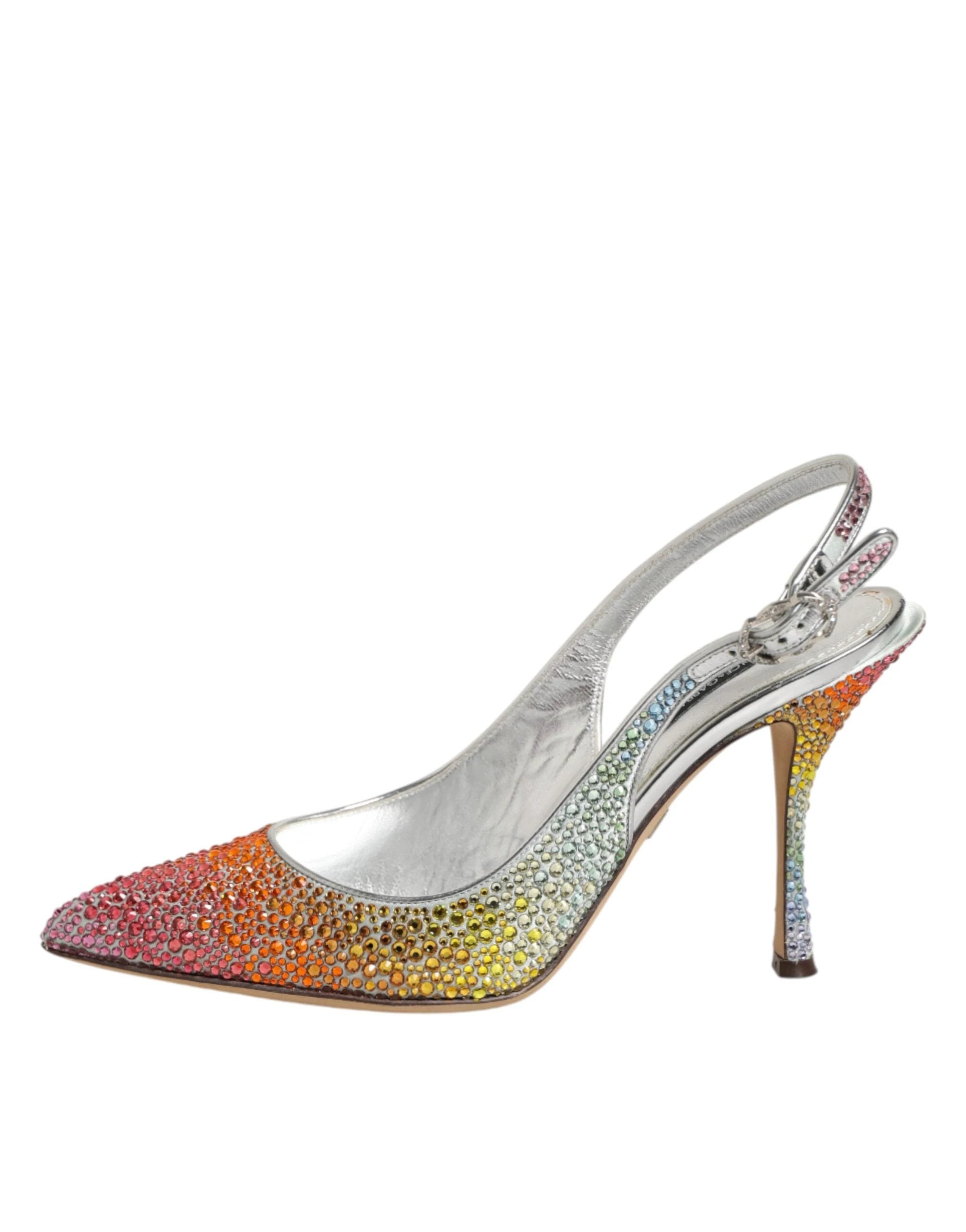 Dolce & Gabbana Multicolor Sequin Slingback Pumps Shoes by Dolce & Gabbana