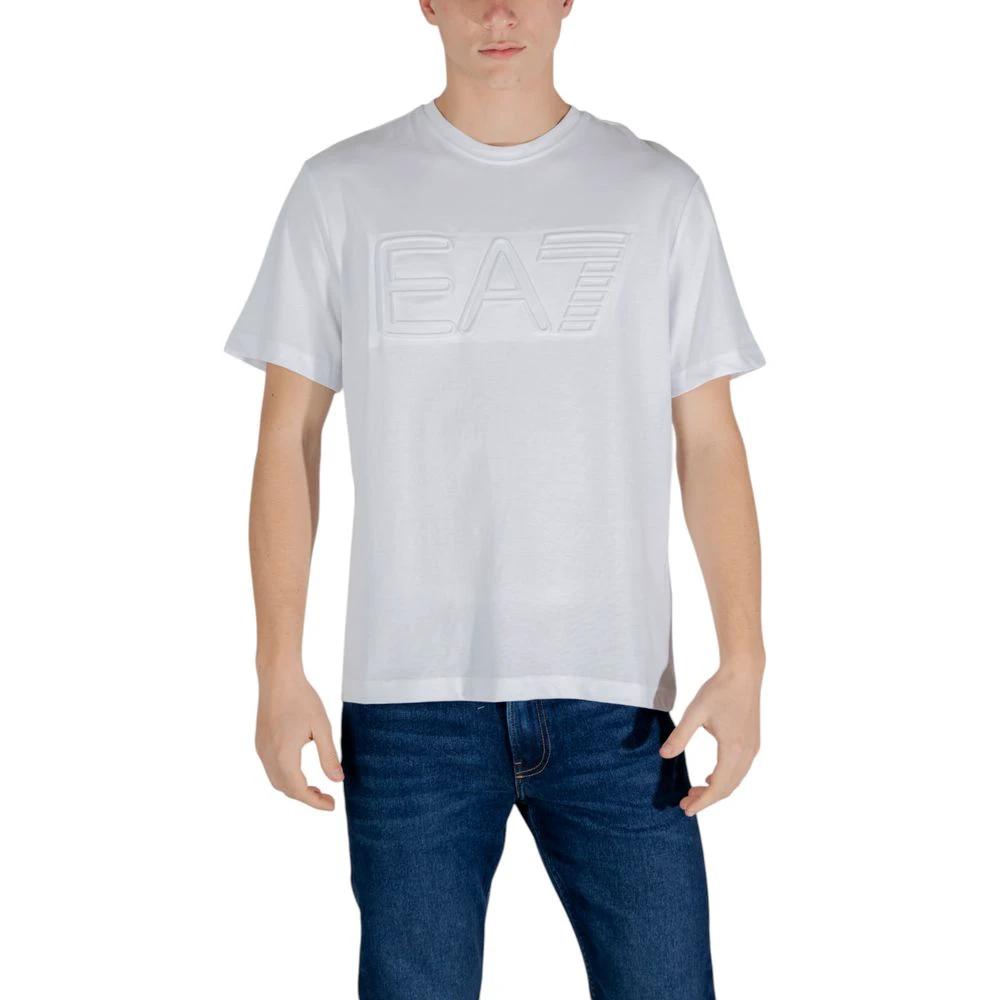 EA7 Emporio Armani White Cotton T-Shirt by EA7 Emporio Armani