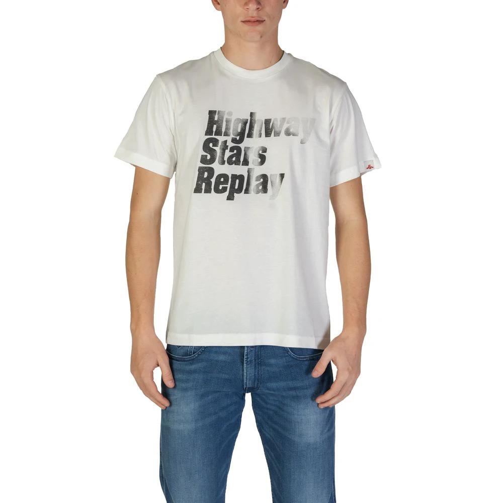 Replay White Cotton T-Shirt by Replay