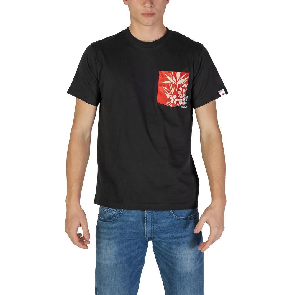 Replay Black Cotton T-Shirt by Replay