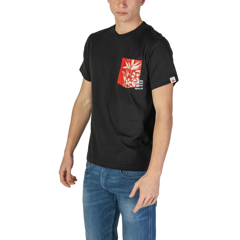 Replay Black Cotton T-Shirt by Replay