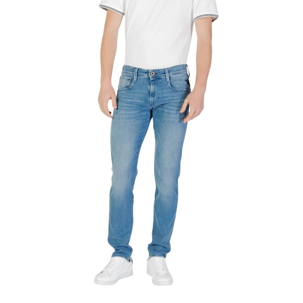 Replay Blue Cotton Skinny Jeans by Replay