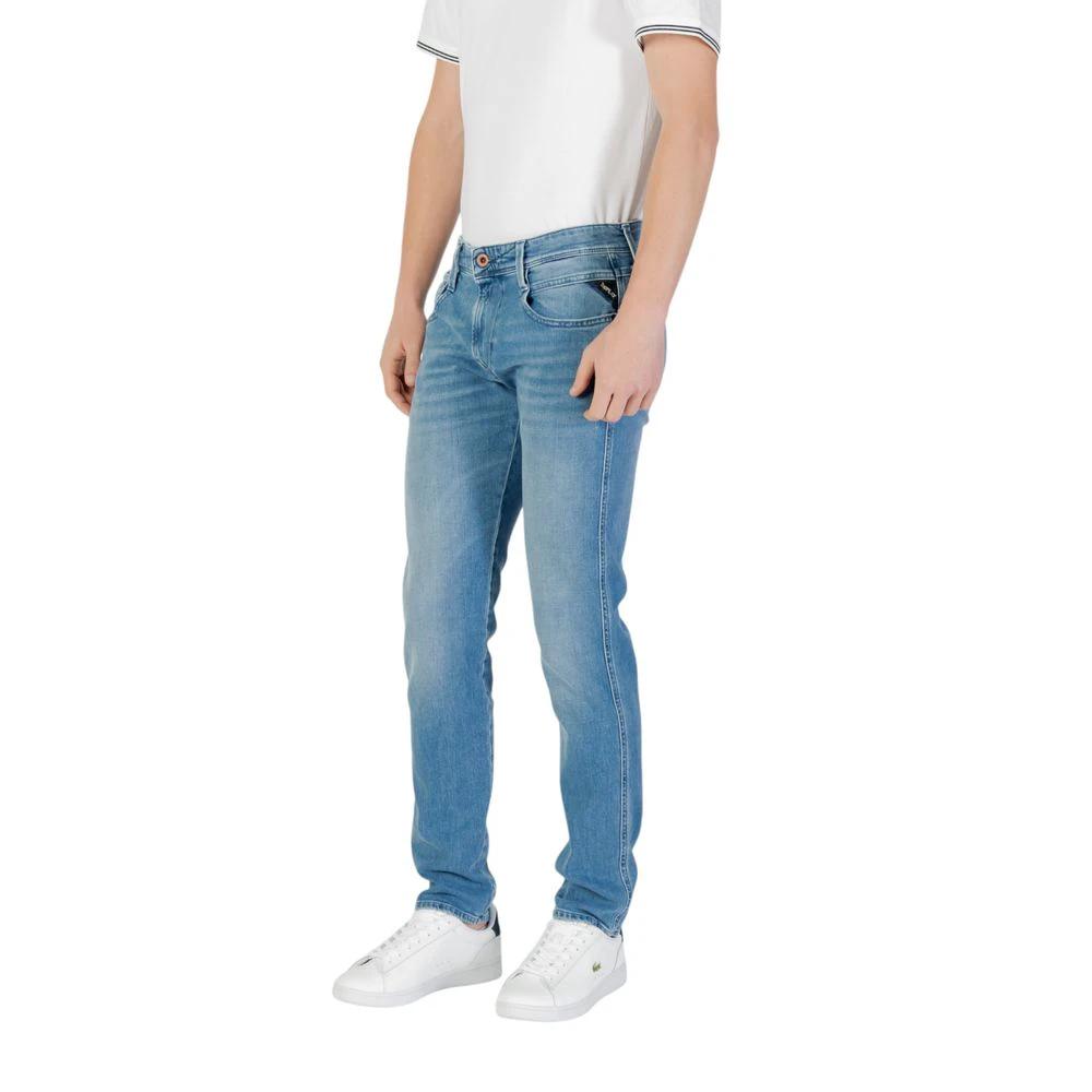 Replay Blue Cotton Skinny Jeans by Replay
