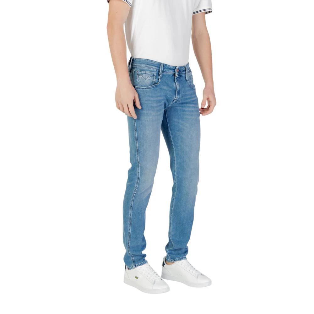 Replay Blue Cotton Skinny Jeans by Replay