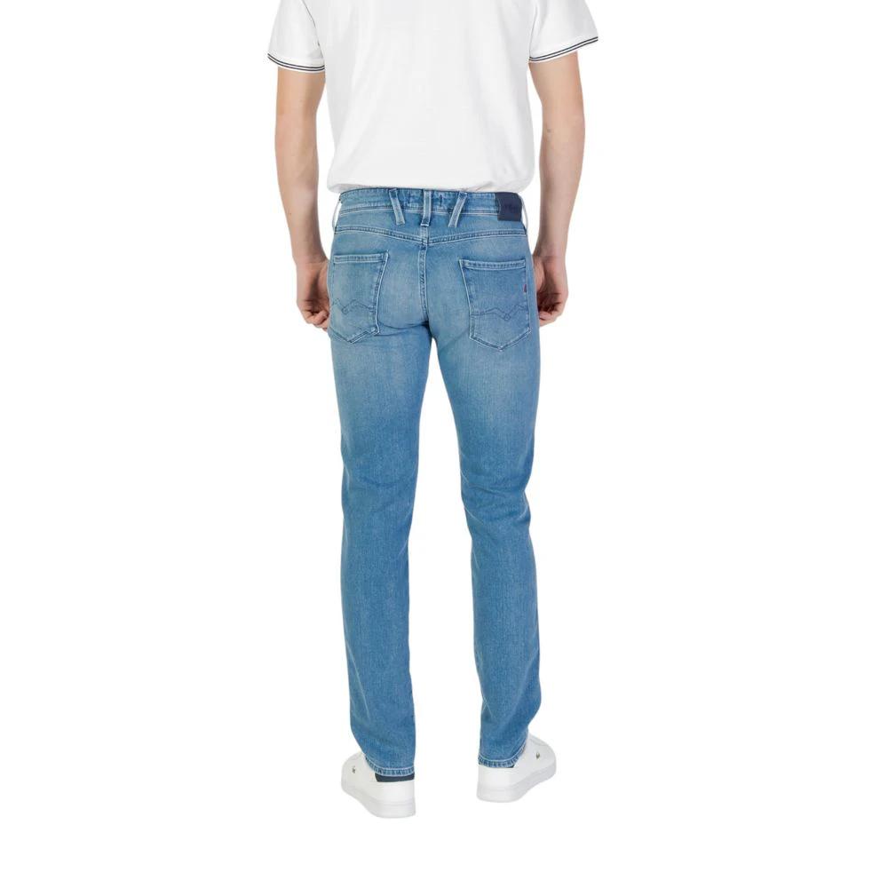 Replay Blue Cotton Skinny Jeans by Replay