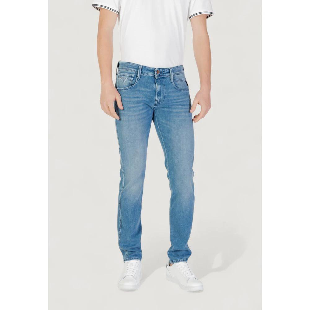 Replay Blue Cotton Skinny Jeans by Replay