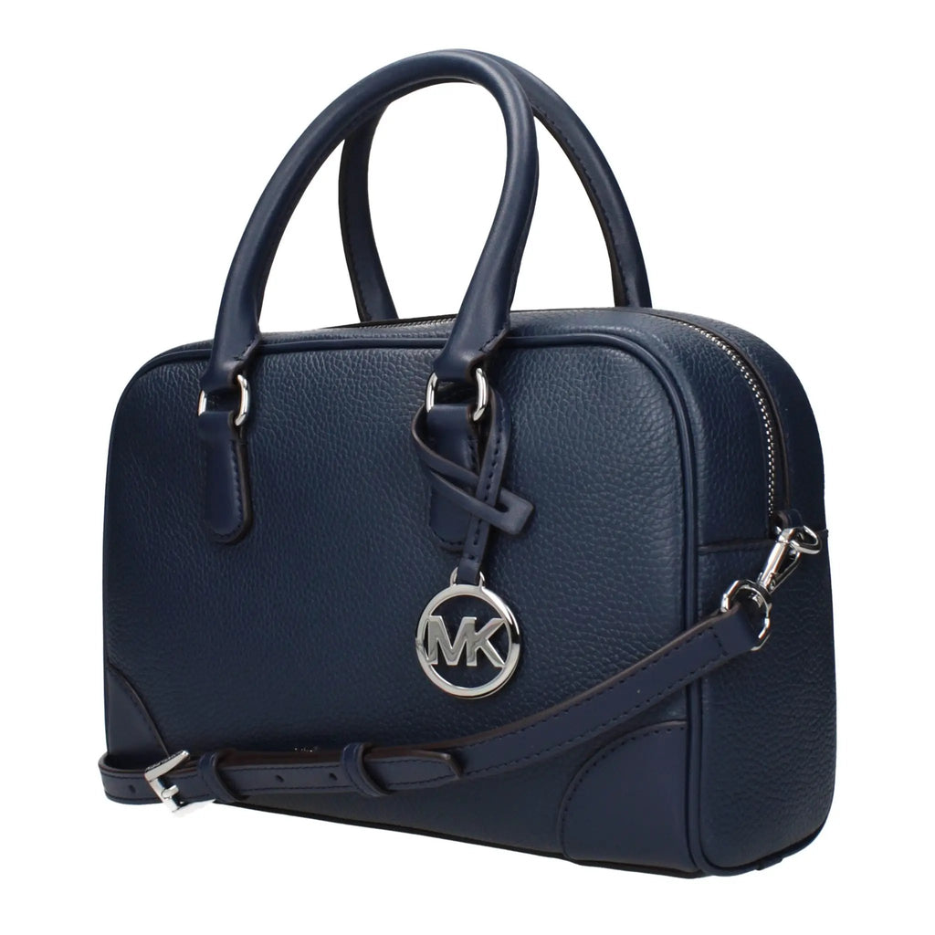 Sac à main en cuir bleu Michael Kors