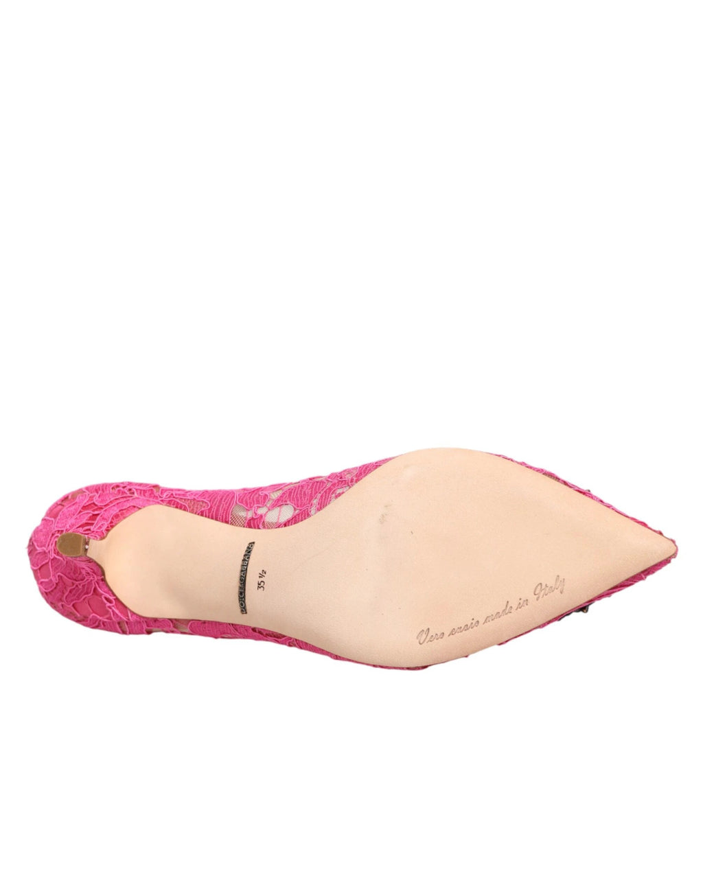 Dolce & Gabbana Pink Taormina Lace DEVOTION Pumps Shoes by Dolce & Gabbana