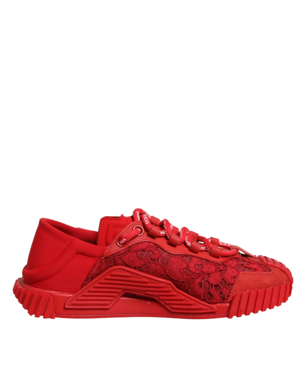 Dolce & Gabbana Red Logo Lace Low Top NS1 Sneakers Shoes by Dolce & Gabbana
