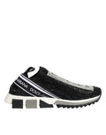 Dolce & Gabbana Black Silver Slip On Sorrento Sneakers Shoes by Dolce & Gabbana