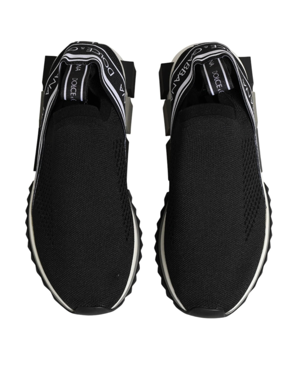 Dolce & Gabbana Black Slip On Sorrento Low Top Sneakers Shoes by Dolce & Gabbana