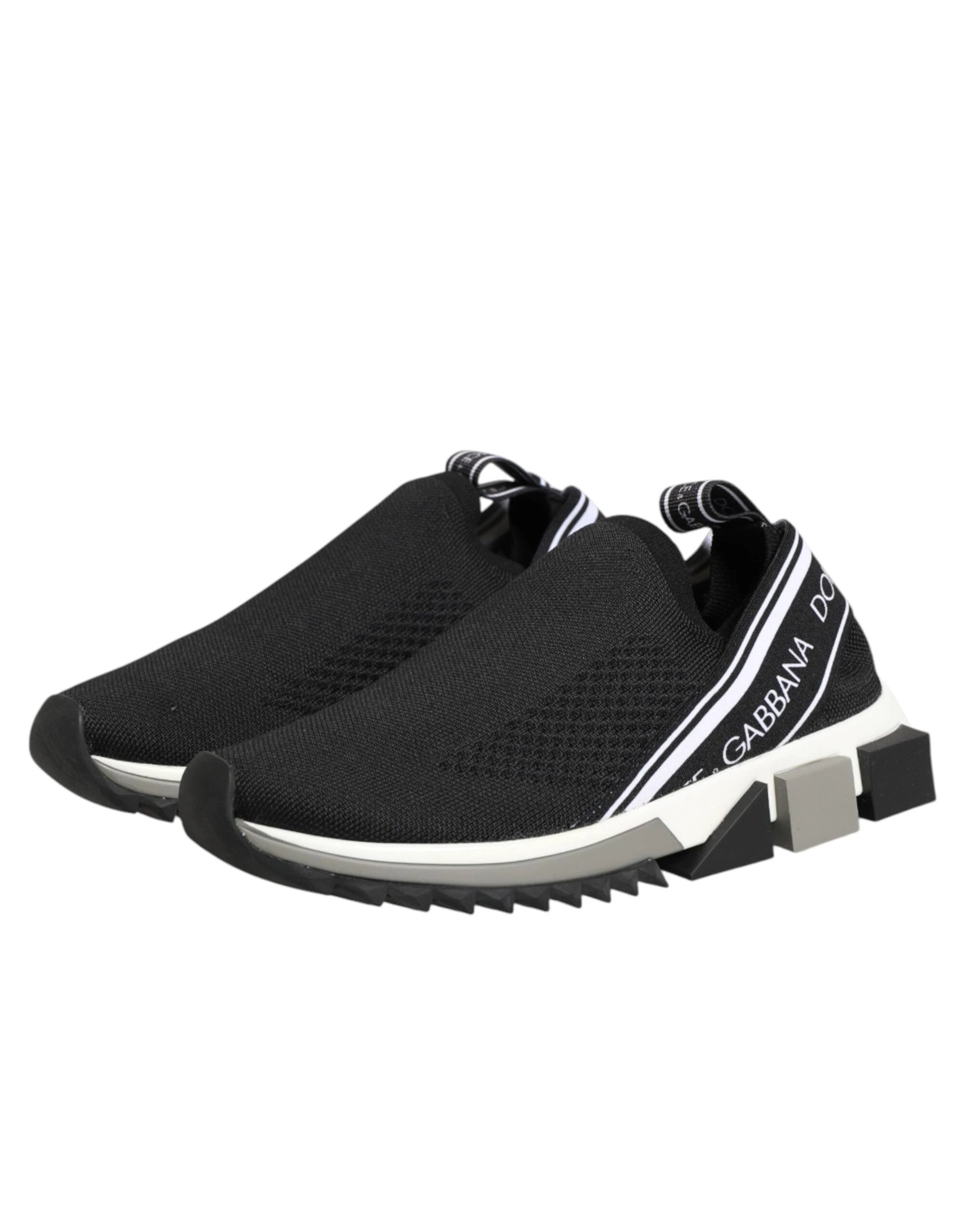 Dolce & Gabbana Black Slip On Sorrento Low Top Sneakers Shoes by Dolce & Gabbana