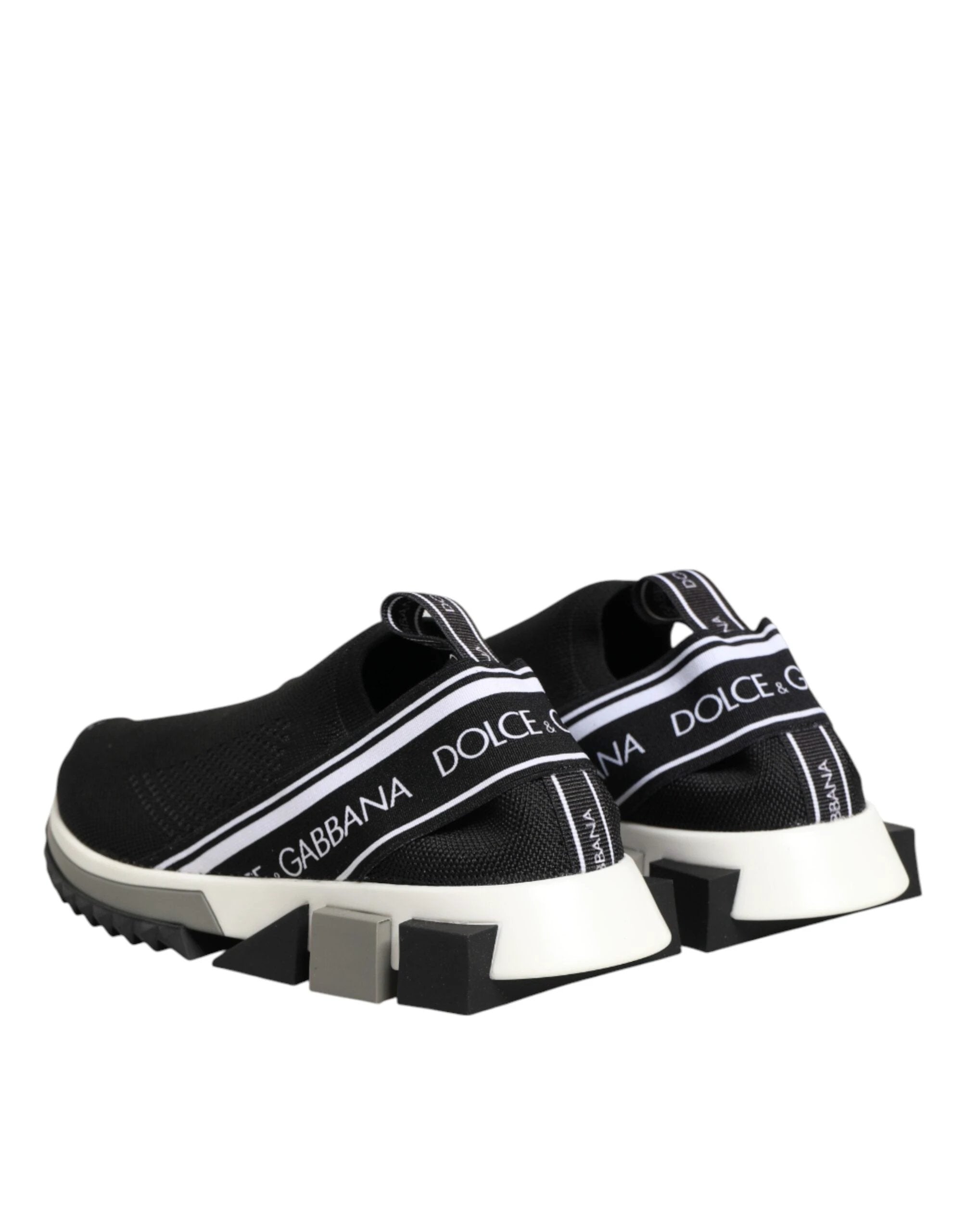 Dolce & Gabbana Black Slip On Sorrento Low Top Sneakers Shoes by Dolce & Gabbana