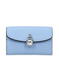 Portefeuille en cuir bleu clair Michael Kors
