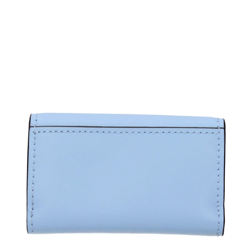 Portefeuille en cuir bleu clair Michael Kors