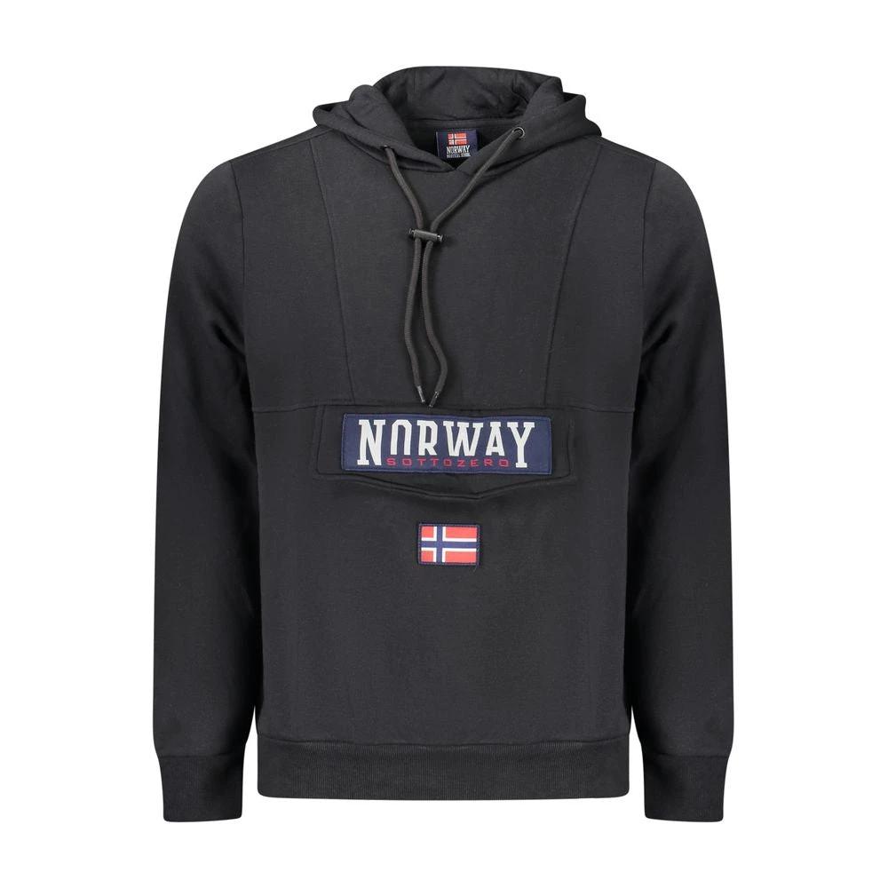 Norway 1963 Black Cotton Men's Hooded Sweatshirt