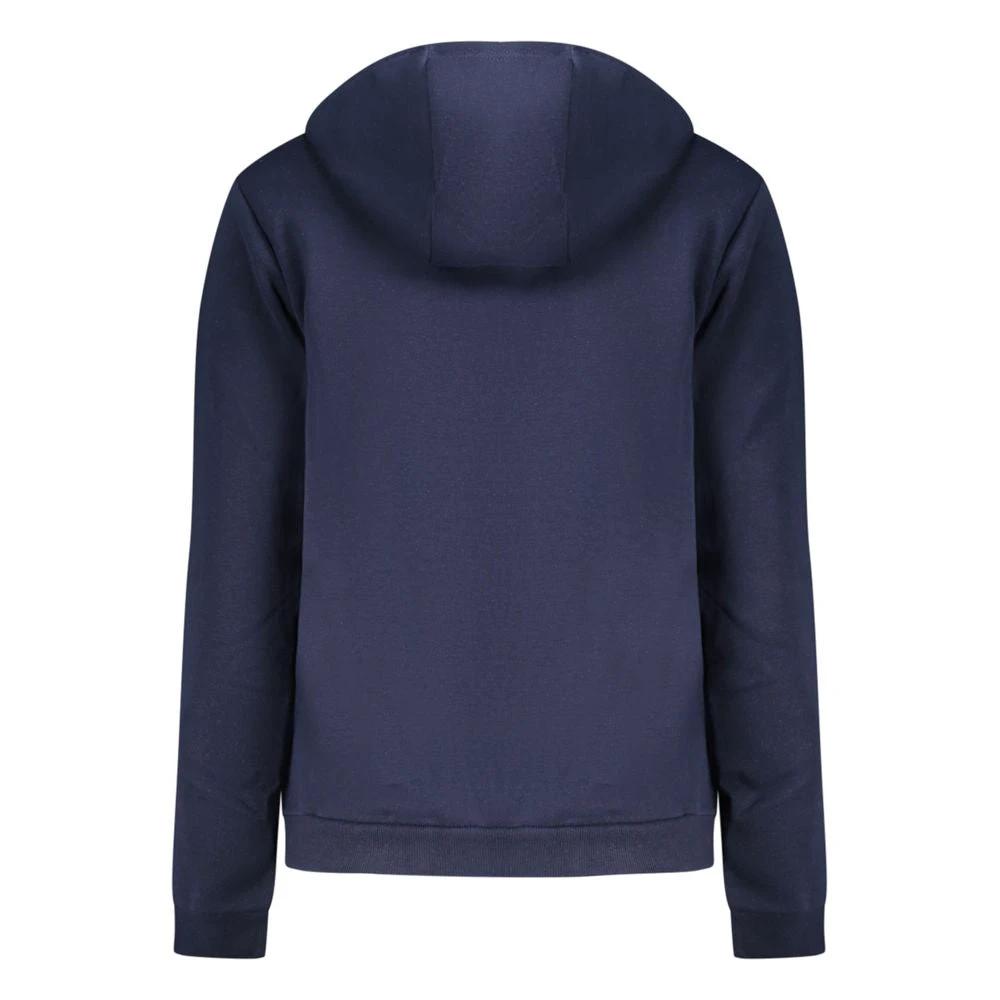 Sweat-shirt femme en coton bleu, Norvège 1963, avec capuche et fermeture éclair