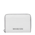 Porte-cartes en cuir blanc Michael Kors