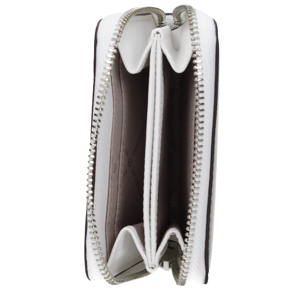 Porte-cartes en cuir blanc Michael Kors