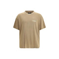 T-shirt en coton marron Représente