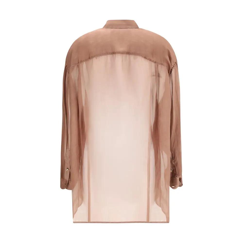 Darkpark Bordeaux Silk Blouse