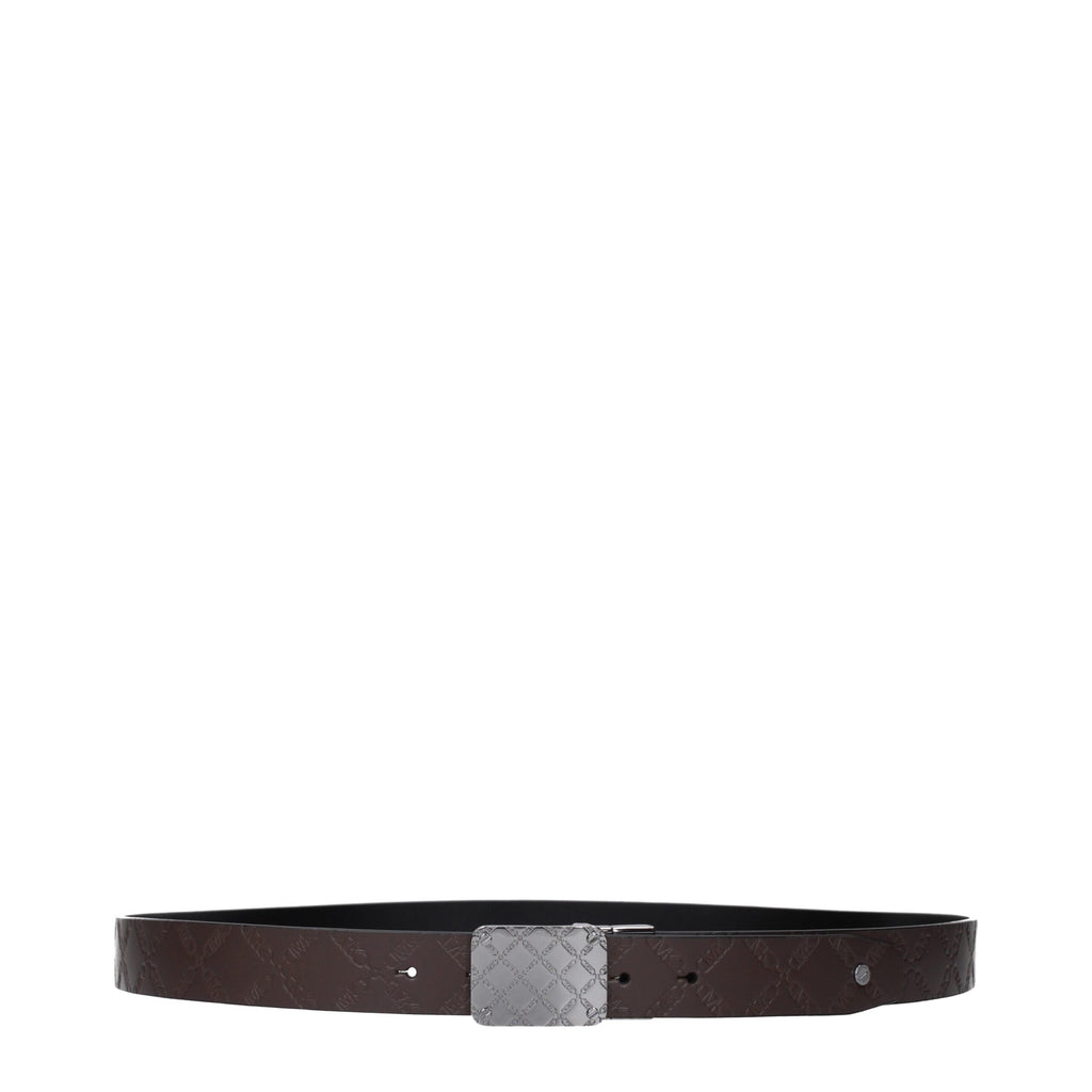 Ceinture classique en cuir marron Michael Kors