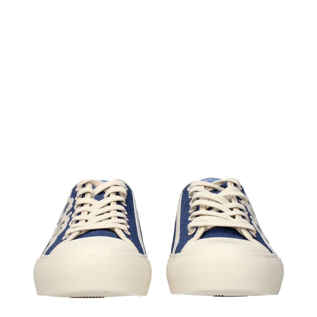 Jimmy Choo Blue Fabric Low Top Sneakers