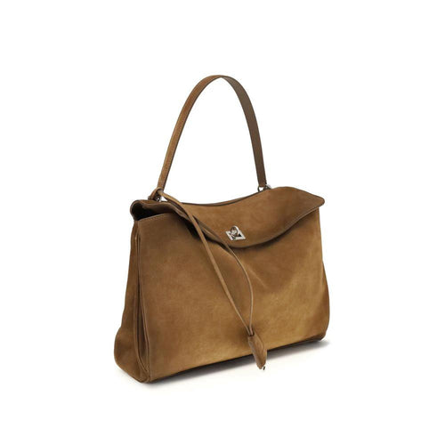 Sac bandoulière Balenciaga Bos Taurus en cuir de veau marron