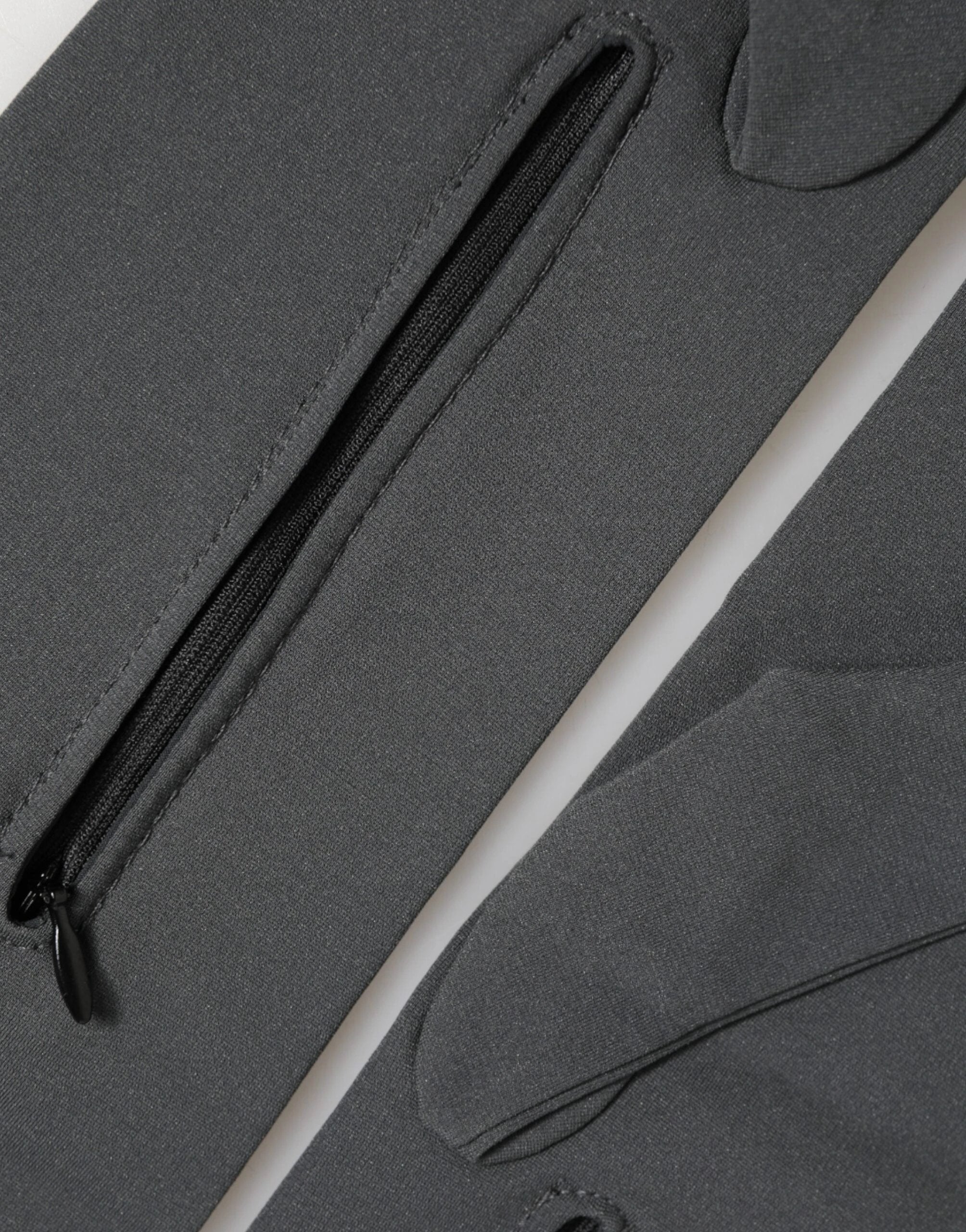 Dolce & Gabbana Dark Gray Viscose Elbow Length Mitten Men Gloves by Dolce & Gabbana