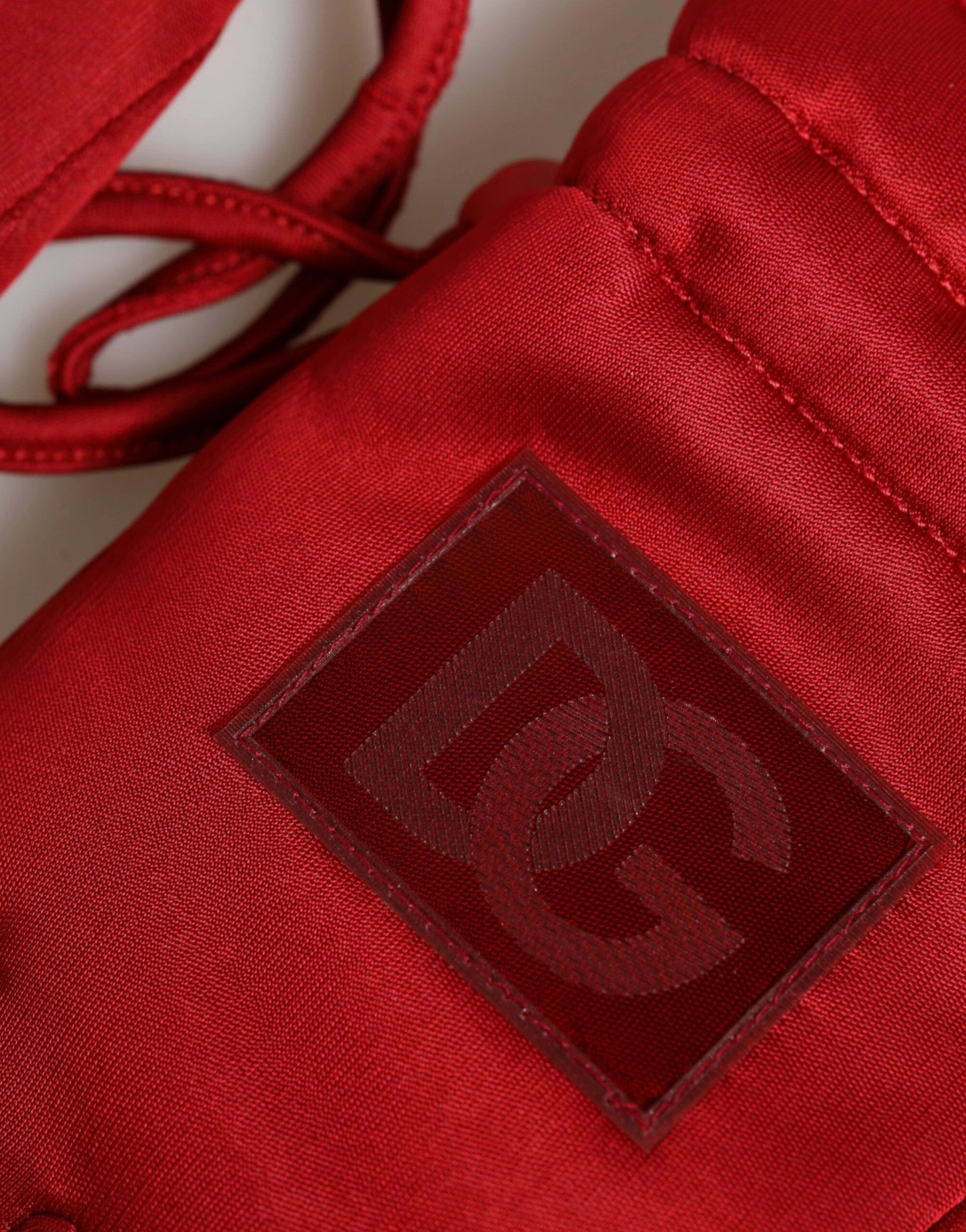 Dolce & Gabbana Red Viscose Motorcycle Biker Mitten Gloves by Dolce & Gabbana