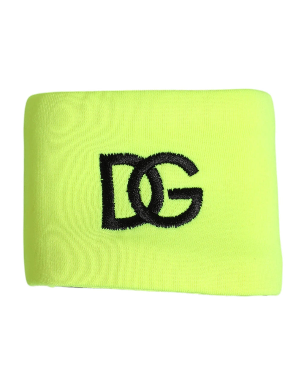 Dolce & Gabbana Yellow Green Silk DG Logo Men Wristband by Dolce & Gabbana