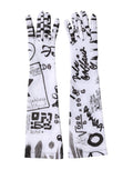 Dolce & Gabbana Black White DG Logo Elbow Length Mitten Gloves by Dolce & Gabbana