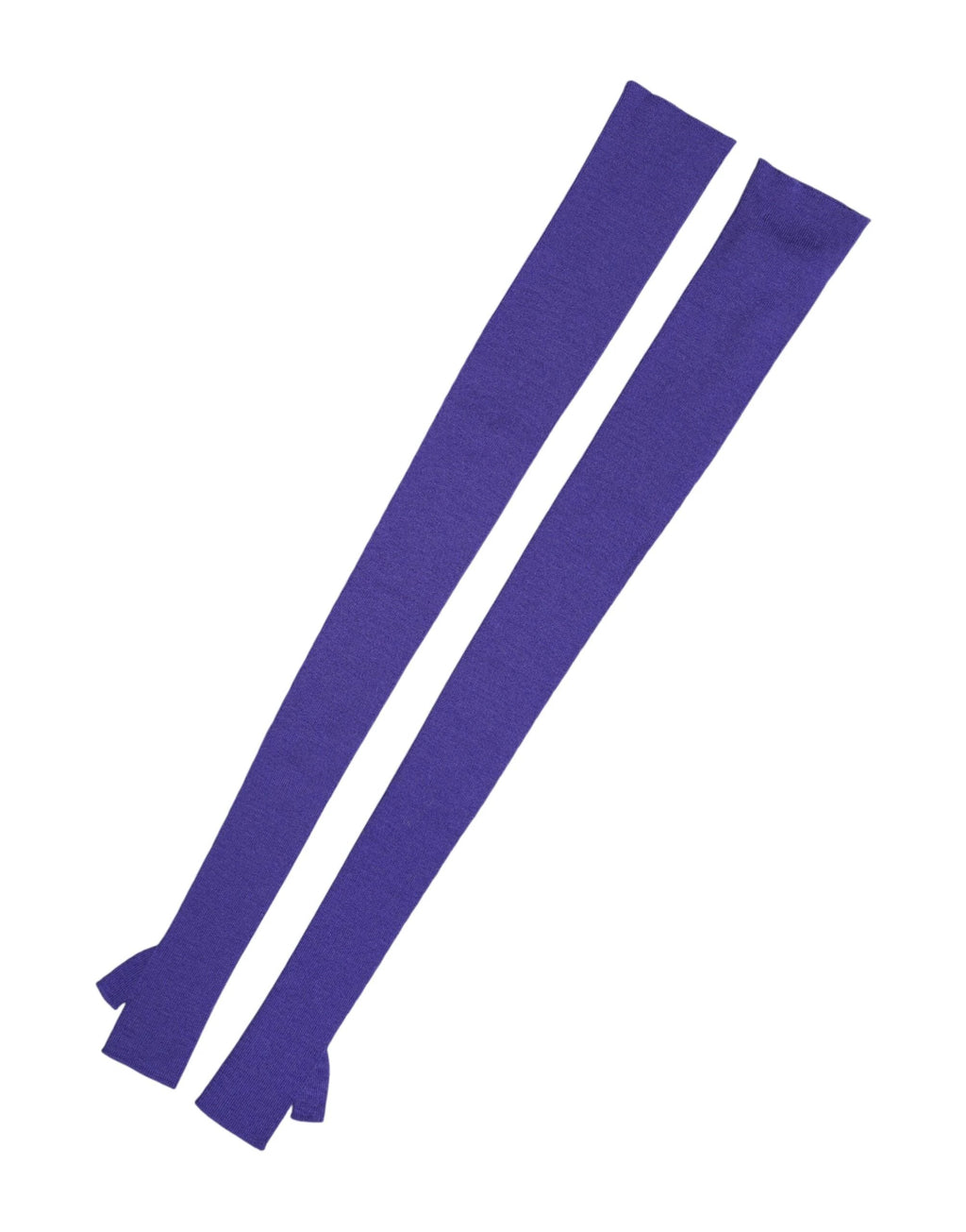 Dolce & Gabbana Violet Wool Fingerless Elbow Length Mitten Gloves by Dolce & Gabbana