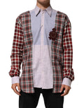 Dolce & Gabbana Multicolor Cotton Collared Checkered Shirt by Dolce & Gabbana